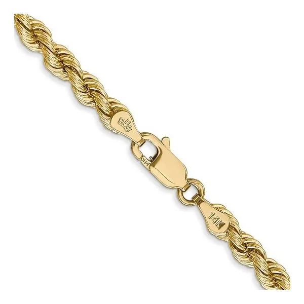 14kt YG Solid Rope Chain Image 3 Carroll's Jewelers Doylestown, PA