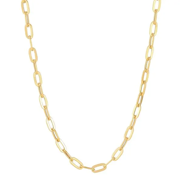 14kt YG paperclip chain Image 2 Carroll's Jewelers Doylestown, PA