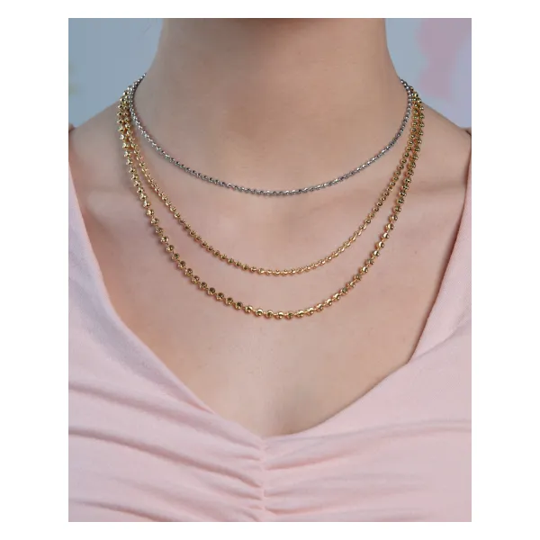 14kt YG facted bead necklace Image 2 Carroll's Jewelers Doylestown, PA