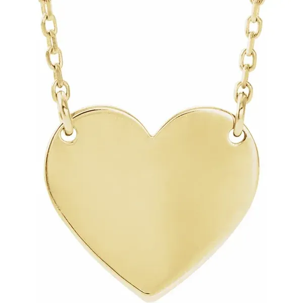 14kt YG Heart necklace Carroll's Jewelers Doylestown, PA