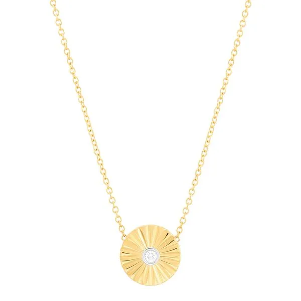 14kt YG Starburst Pendant w/Diamond thumb image 1