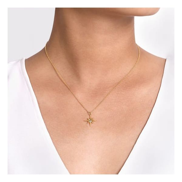 Gabriel Gold Star Necklace Image 2 Carroll's Jewelers Doylestown, PA
