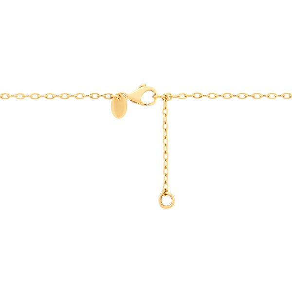 14kt YG Flower necklace with diamond Image 2 Carroll's Jewelers Doylestown, PA