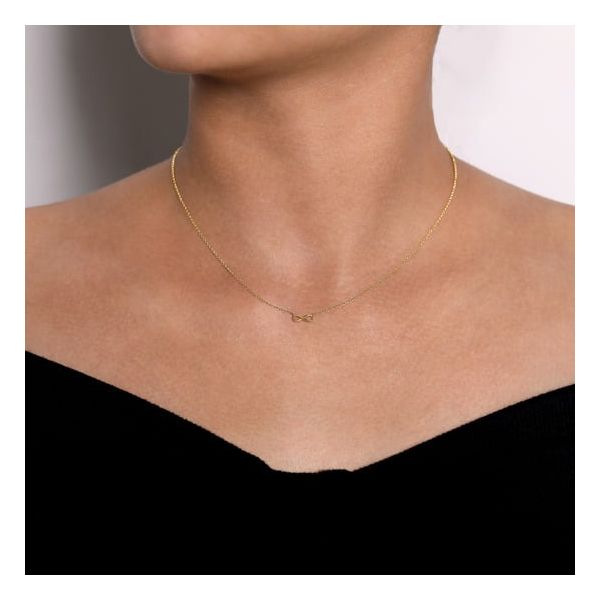 Gold Infinity Necklace Image 2 Carroll's Jewelers Doylestown, PA