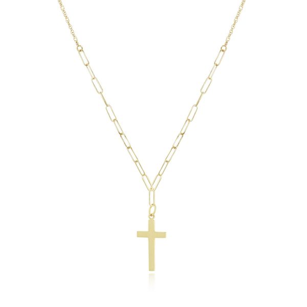 14kt YG Cross and Chain Carroll's Jewelers Doylestown, PA