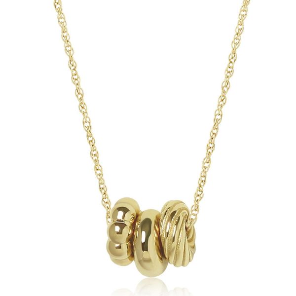 14kt YG Rondell Necklace Image 2 Carroll's Jewelers Doylestown, PA