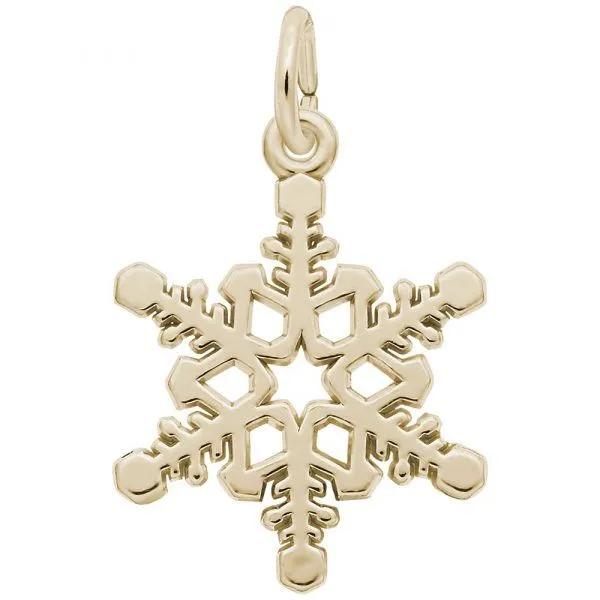 Yellow gold hot sale snowflake pendant
