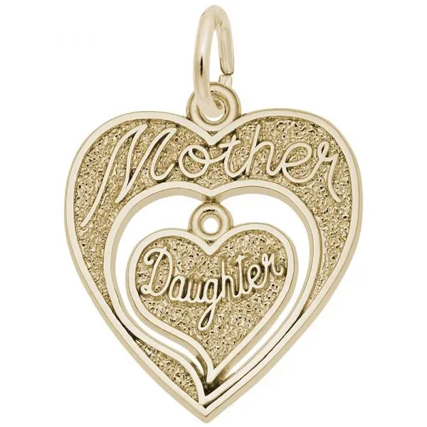 14kt YG Mother/Daughter charm Carroll's Jewelers Doylestown, PA