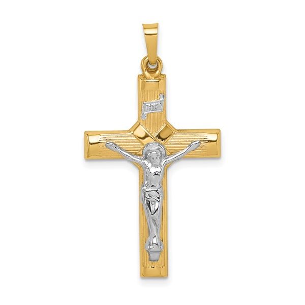 14kt Two Tone Crucifix Carroll's Jewelers Doylestown, PA