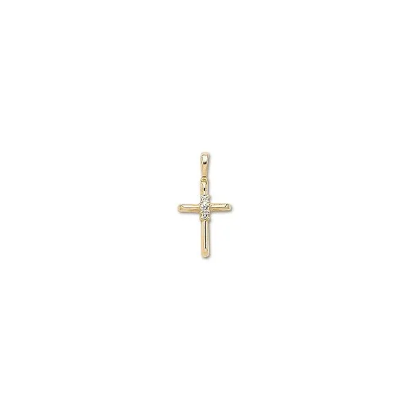14 Karat Yellow Gold Cross with Diamonds Carroll's Jewelers Doylestown, PA