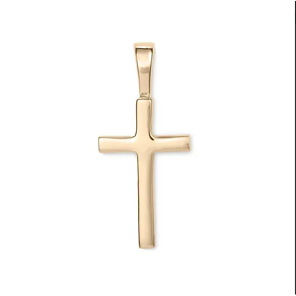 14kt YG solid plain cross Carroll's Jewelers Doylestown, PA