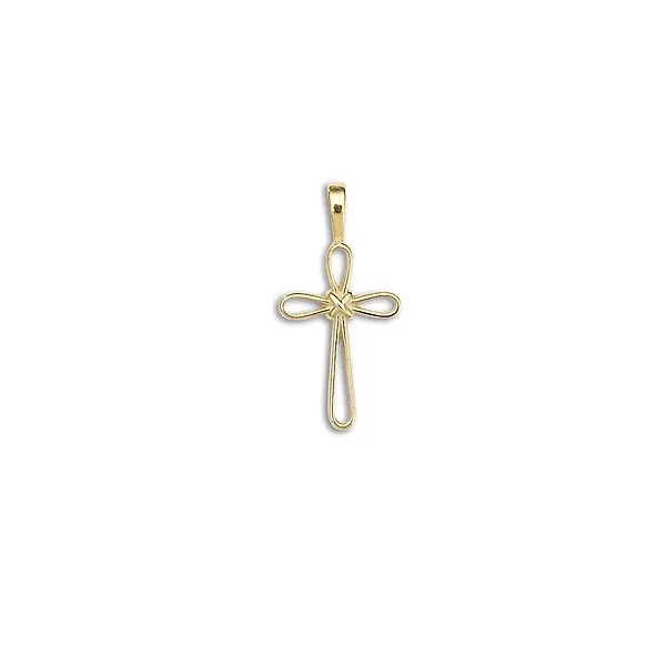 14kt YG Open loop cross Carroll's Jewelers Doylestown, PA