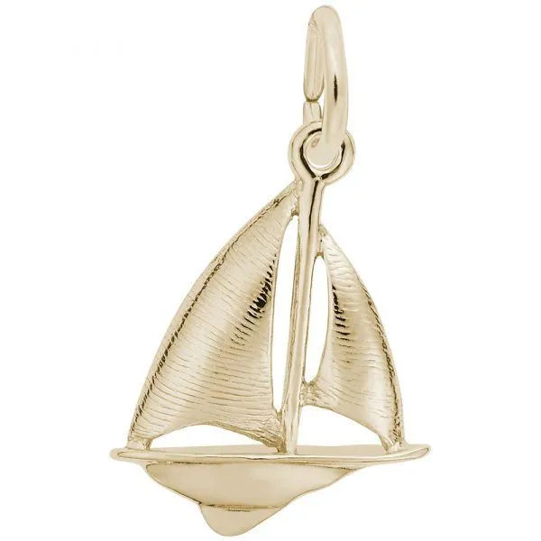 14 Karat Yellow Gold Sailboat Charm similar item image