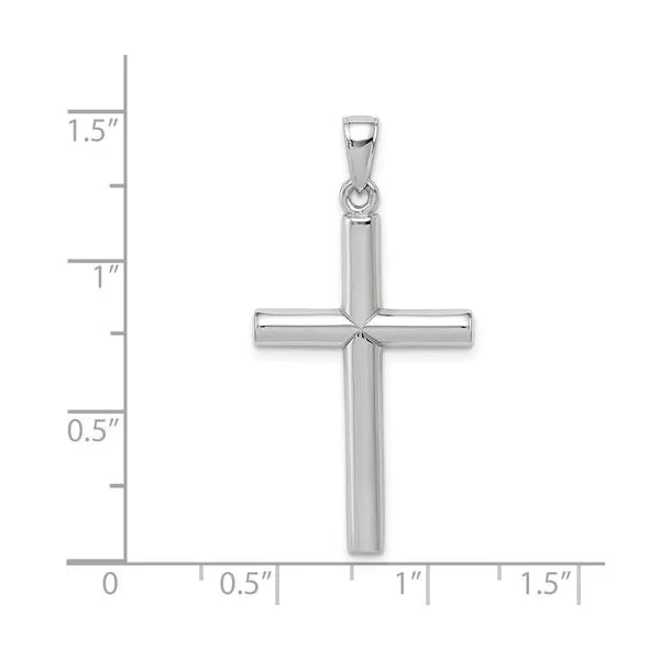 14kt WG Plain Cross
