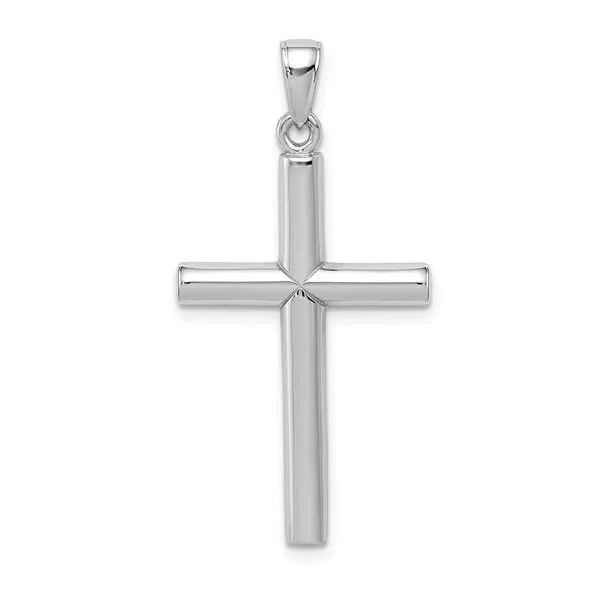 14kt WG Plain Cross
