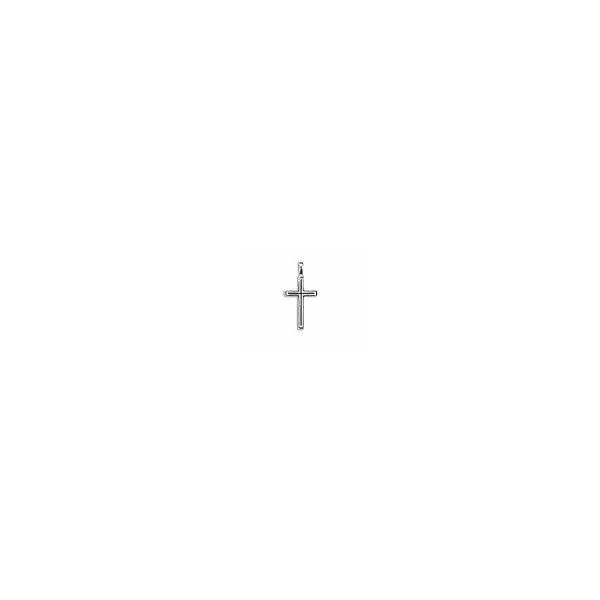 14kt WG Solid Cross