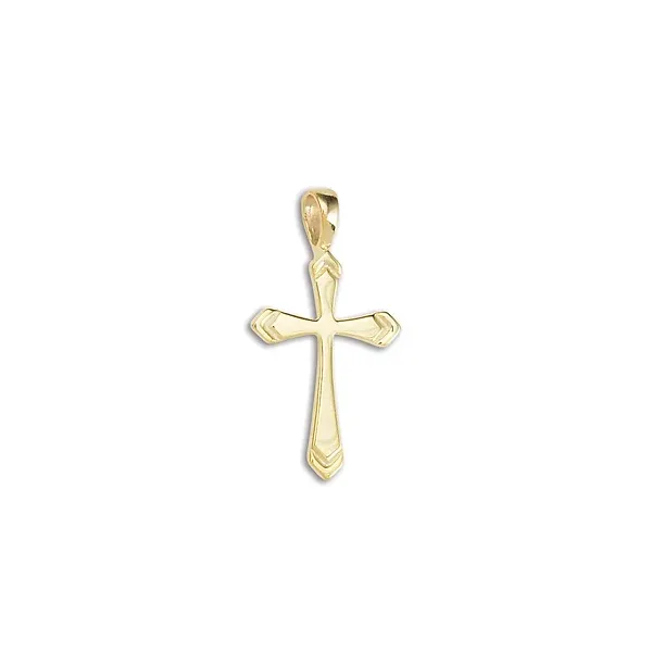 14kt YG Solid Arrow Cross