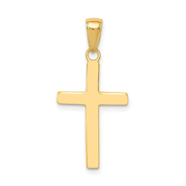 14kt YG Plain Cross
