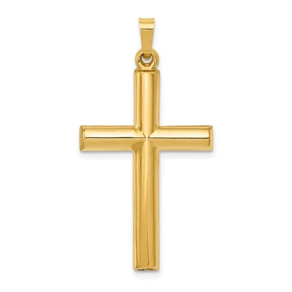 14kt YG Plain Cross