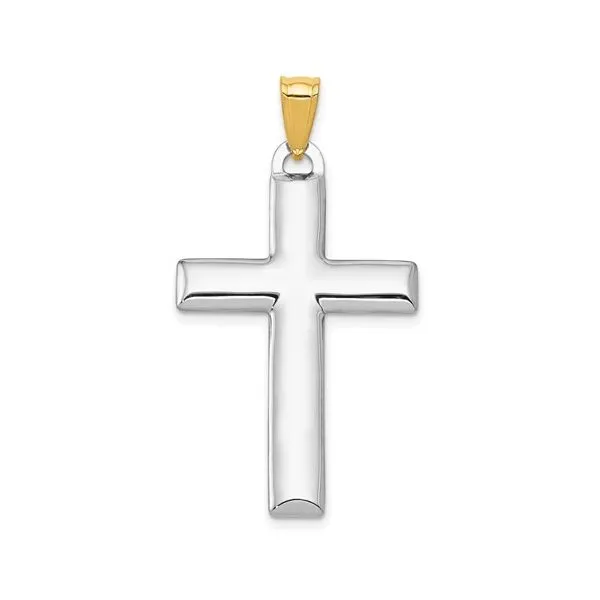 14kt Two tone Reversible Cross