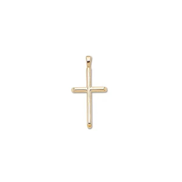 14kt YG Large Solid Cross