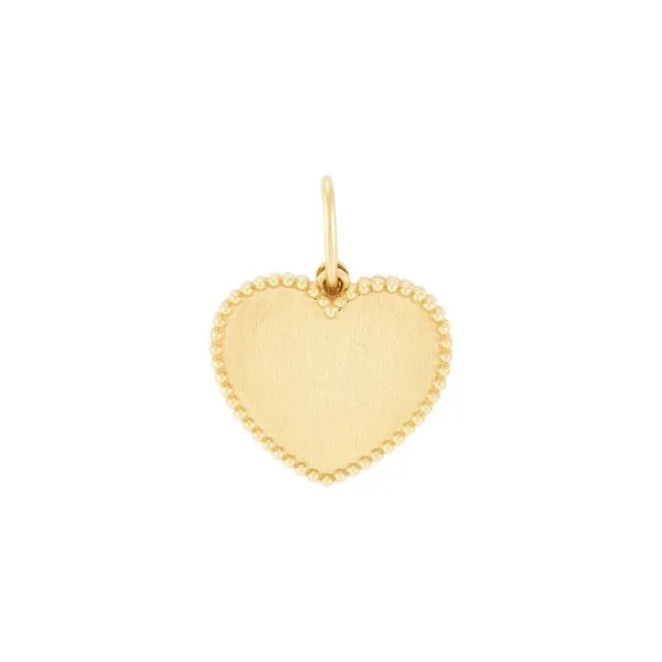 14kt YB Beaded Heart Charm