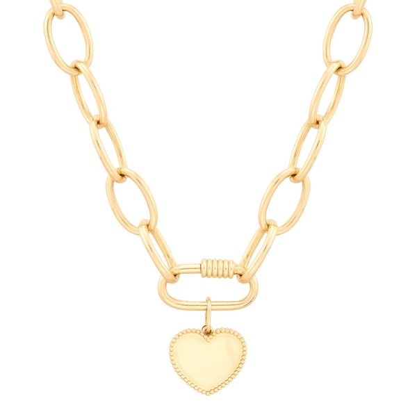 14kt YB Beaded Heart Charm Image 2 Carroll's Jewelers Doylestown, PA