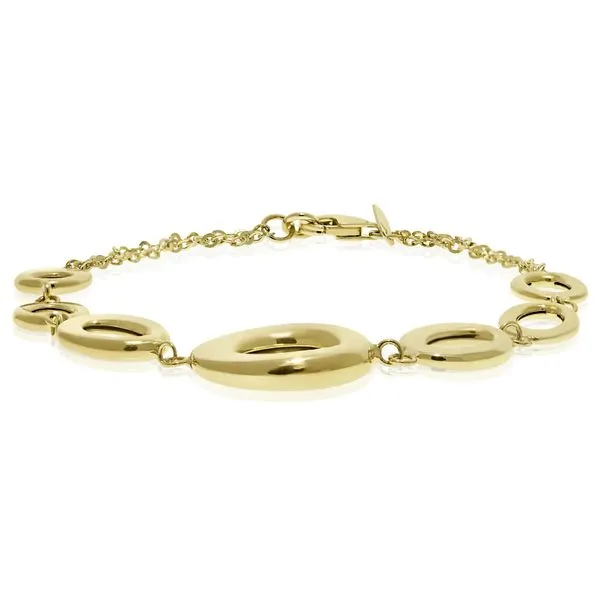14kt YG Modern oval link bracelet Image 2 Carroll's Jewelers Doylestown, PA
