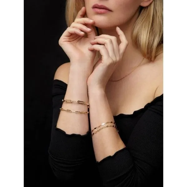 14kt YG Paperclip Bracelet Image 2 Carroll's Jewelers Doylestown, PA