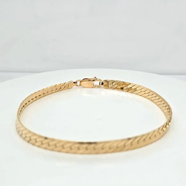 Gold herringbone bracelet