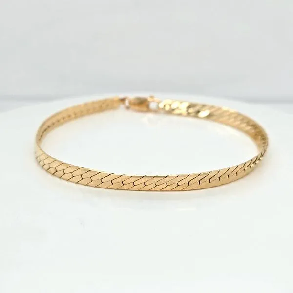 Gold herringbone bracelet