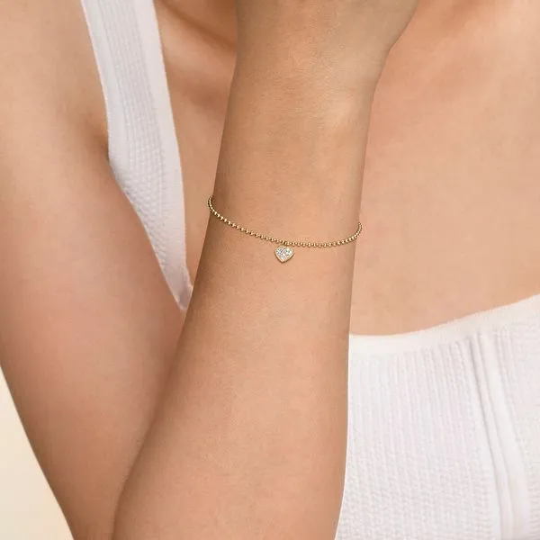 Gabriel Bujukan White Sapphire Heart Charm Bracelet thumb image 2