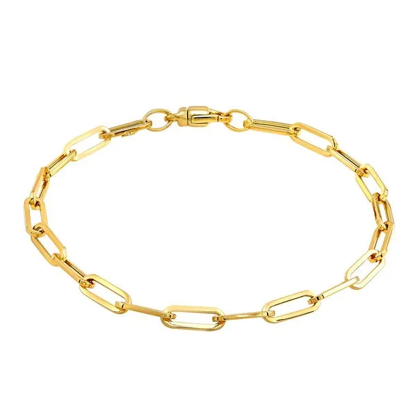 14kt YG Paperclip Bracelet Carroll's Jewelers Doylestown, PA