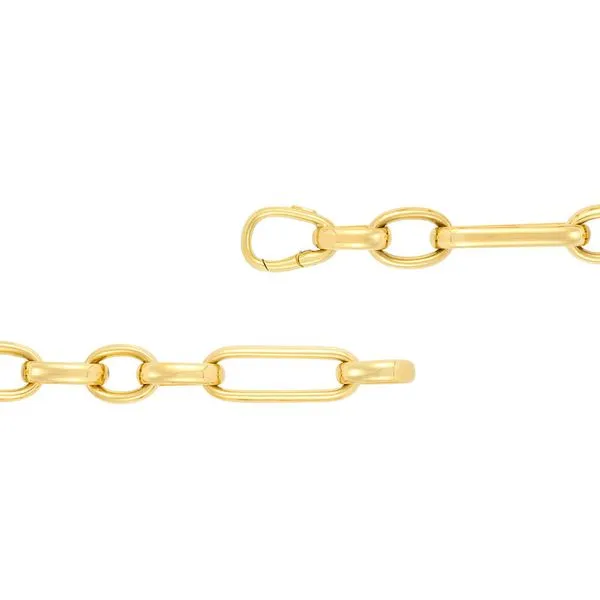 14kt YG 11mm Oval Link Bracelet