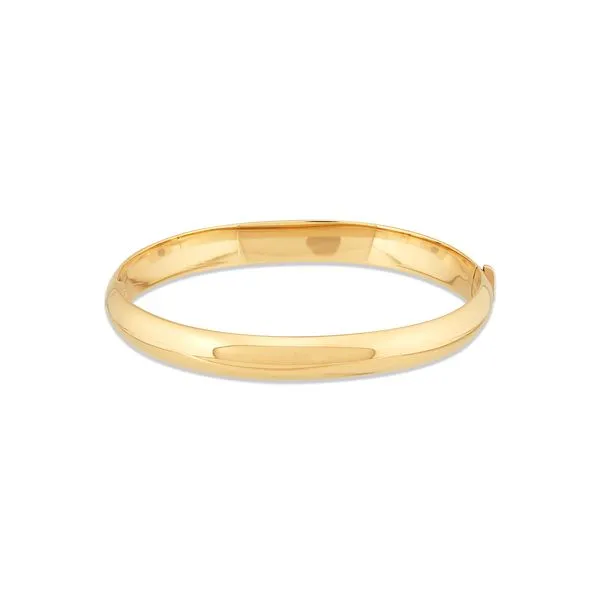 14kt YG 9mm Classic Bangle Bracelet