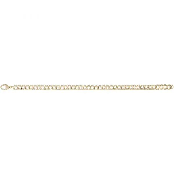 10kt YG Double Loop Charm Bracelet