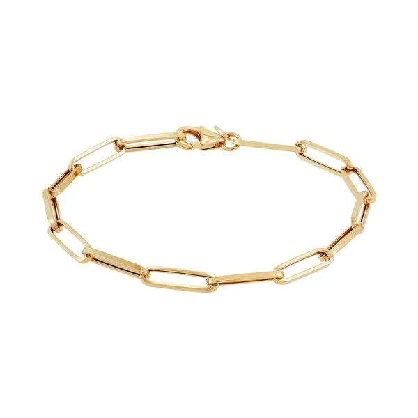 14kt YG Paperclip bracelet