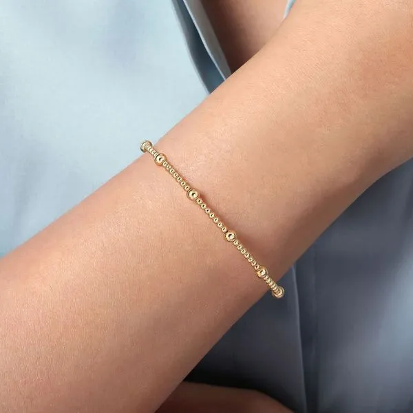 14kt YG Gabriel Flexible Bangle Bracelet