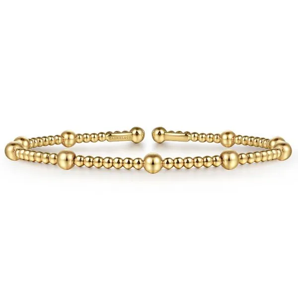 14kt YG Gabriel Flexible Bangle Bracelet