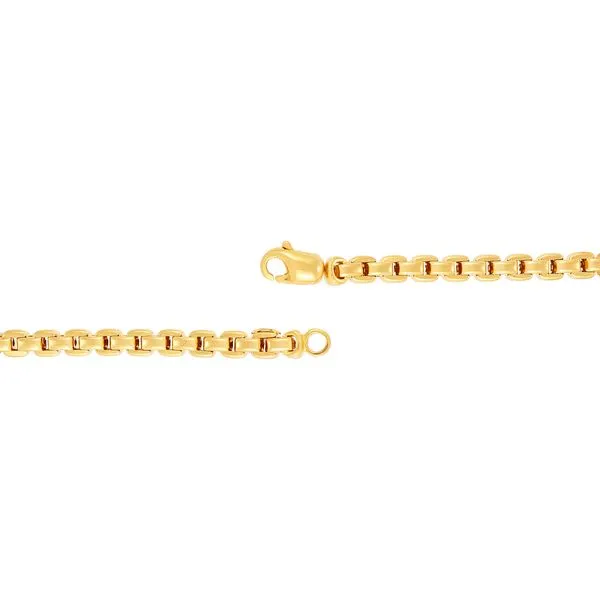 14tkYG semi solid bracelet Image 3 Carroll's Jewelers Doylestown, PA