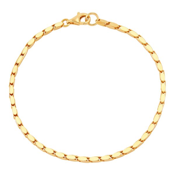 14kt YG oval popcorn link bracelet Carroll's Jewelers Doylestown, PA