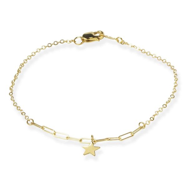 14kt YG Bracelet with Star Charm Carroll's Jewelers Doylestown, PA