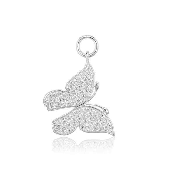 Butterfly necklace/hoop earring charm