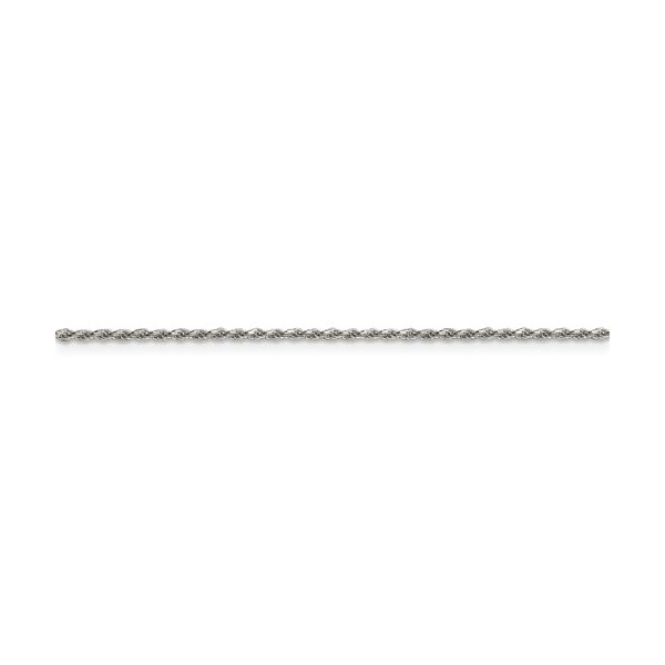 SS 1.5mm Diamond cut rope chain 18