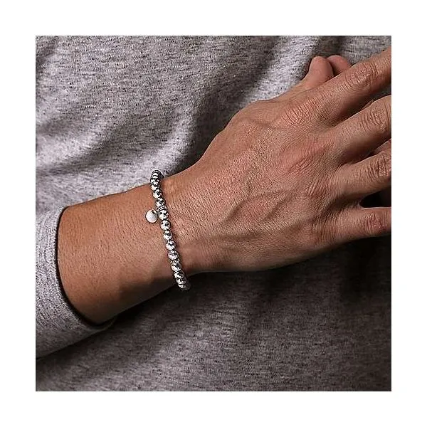 SS Gents Bead Bracelet Image 2 Carroll's Jewelers Doylestown, PA