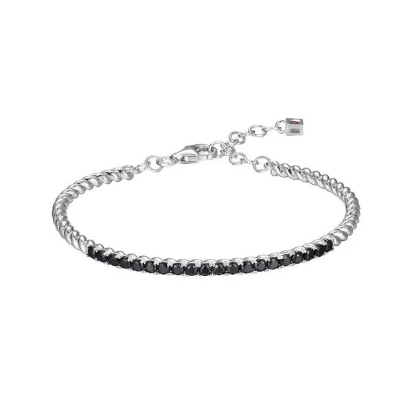 SS Black Spinel Bangle bracelet Carroll's Jewelers Doylestown, PA