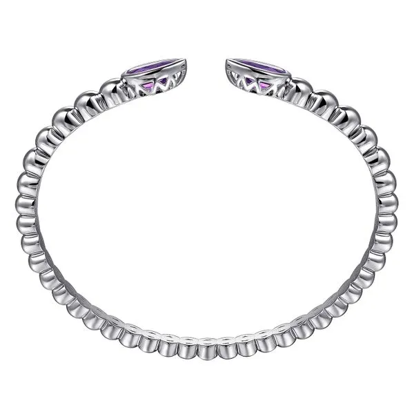 Sterling Silver Amethyst bangle bracelet thumb image 2