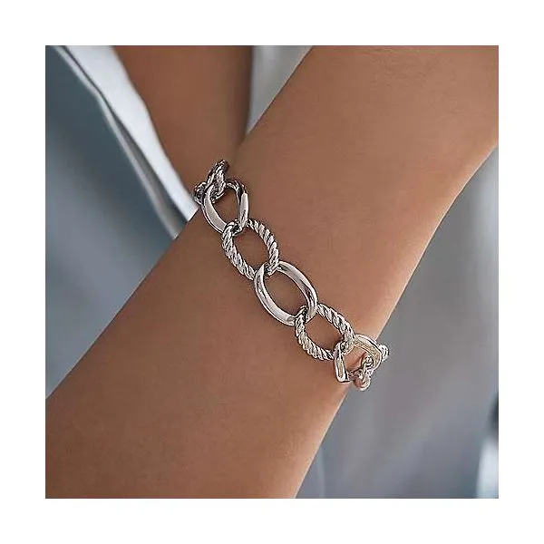 Gabriel Silver Rope LInk Chain Bracelet thumb image 3