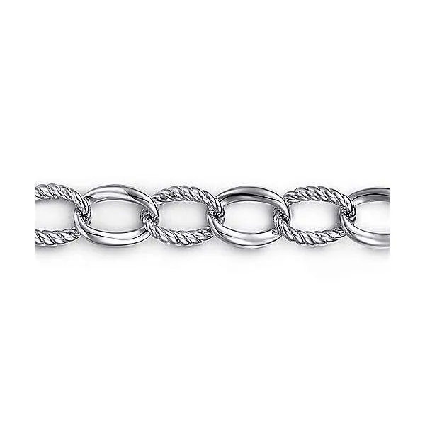 Gabriel Silver Rope LInk Chain Bracelet thumb image 1