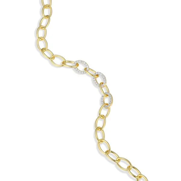 GP/SS lab grown diamond pave link bracelet